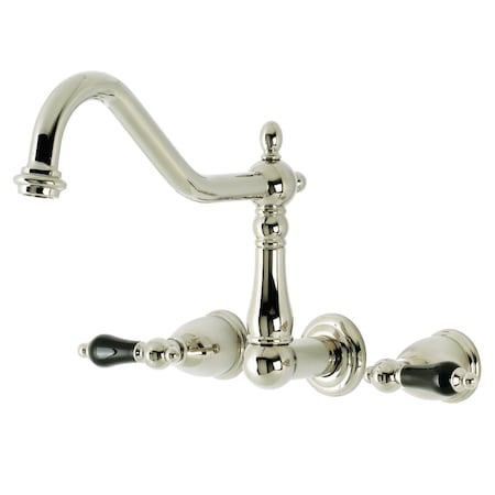 Kingston Brass KS1026PKL Wall Mount Roman Tub Faucet, Polished Nickel KS1026PKL